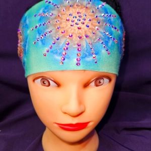 RHINESTONE GLITTER SPARKLE DESIGNER BANDANA HEADBAND SCARF